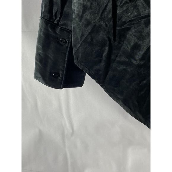 ALICE IN THE EVE Women’s Black Sienna Silky Button-Up Long Sleeve Top SZ XS - Picture 6 of 10